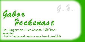 gabor heckenast business card